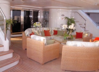 Main aft deck, comfortable seating area