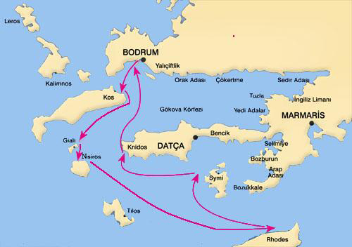 Turkey Greek Islands cruise route